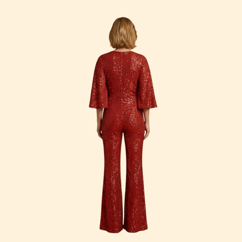 Women’s Glamorous Jumpsuit with Sequin Detailing