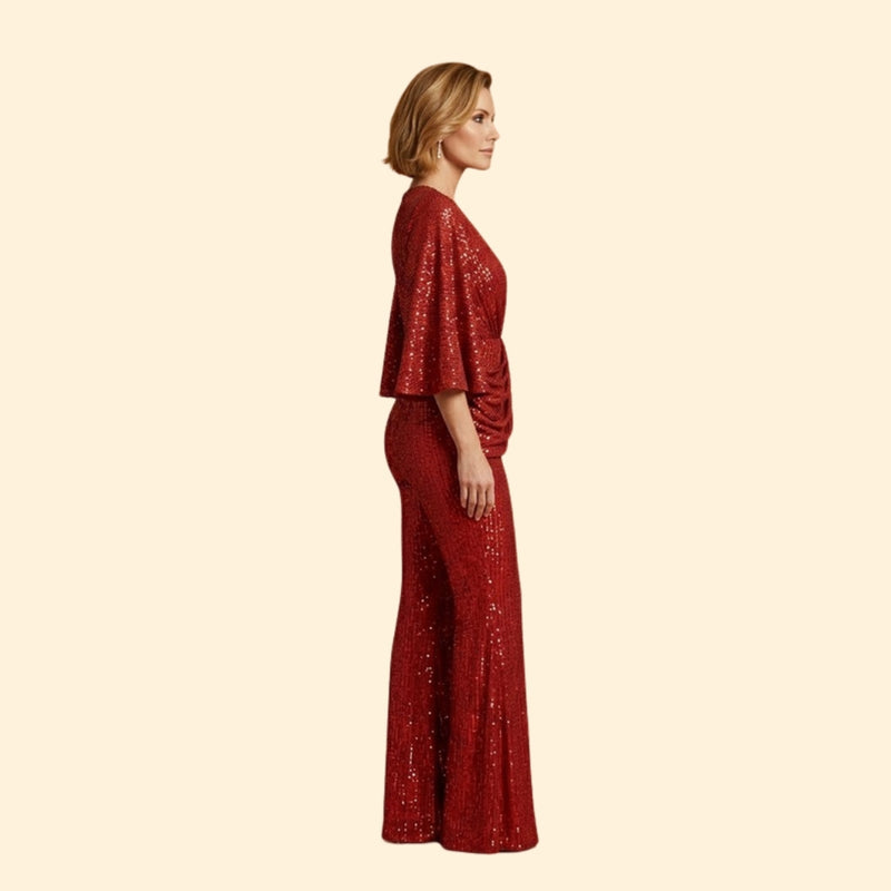 Women’s Glamorous Jumpsuit with Sequin Detailing