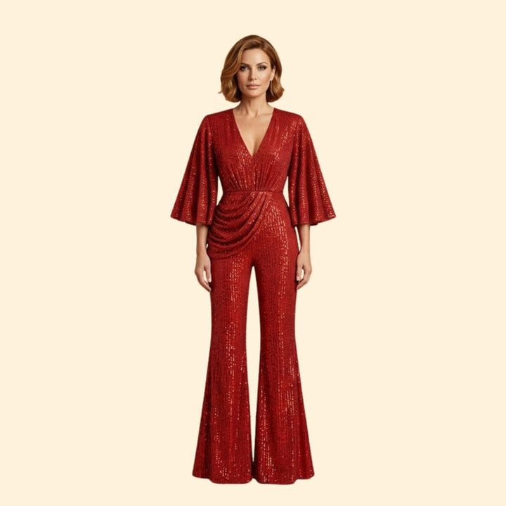 Women’s Glamorous Jumpsuit with Sequin Detailing