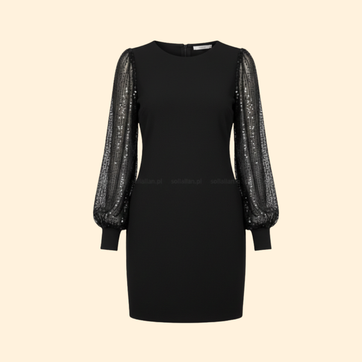 Women's Glitter Sleeve Mini Dress