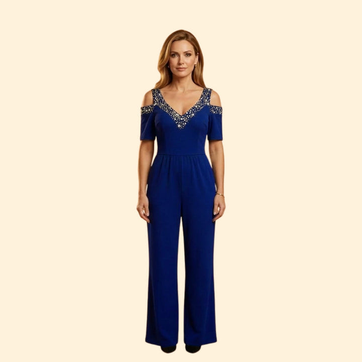Women’s Elegant Jumpsuit with Off-Shoulder Design