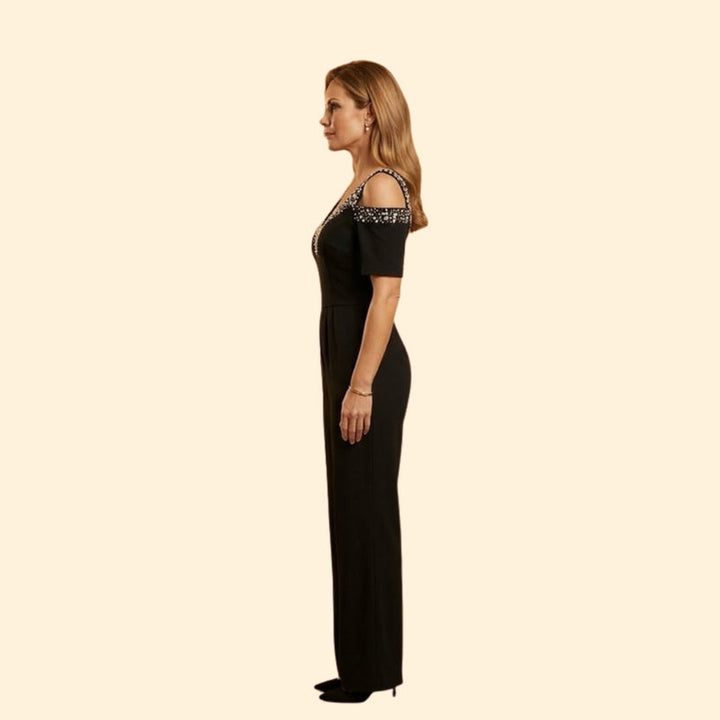 Women’s Elegant Jumpsuit with Off-Shoulder Design