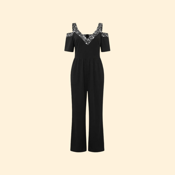 Women’s Elegant Jumpsuit with Off-Shoulder Design