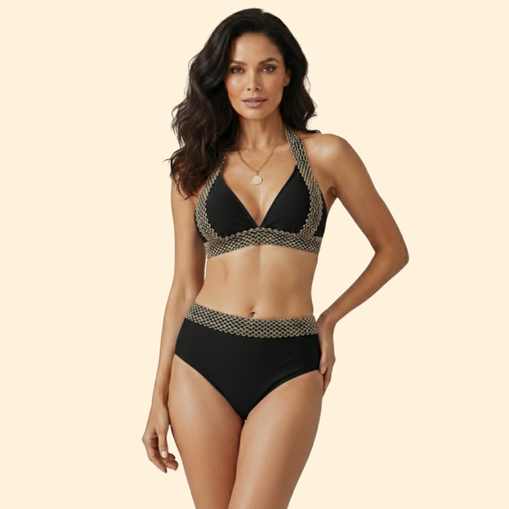 Women’s Halter Bikini with Chic Waistband