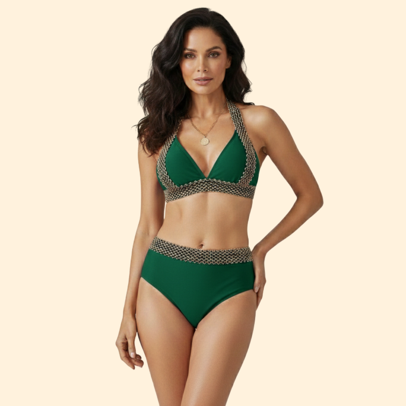 Women’s Halter Bikini with Chic Waistband