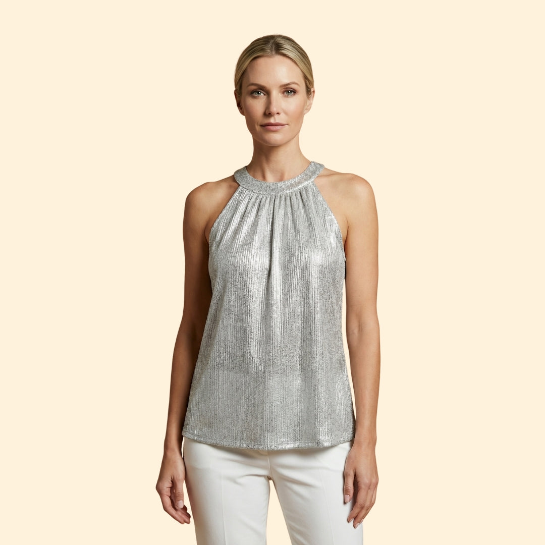 Women’s Halter Top with Round Neckline