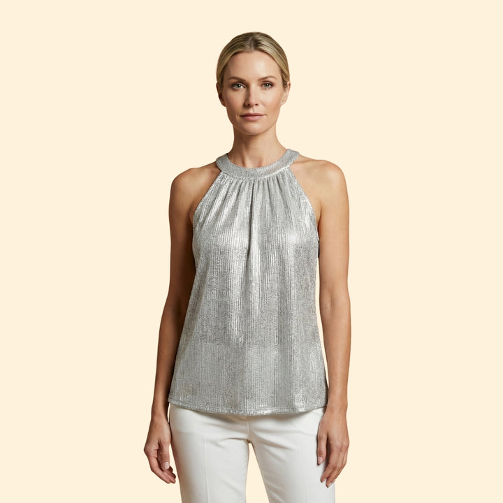 Women’s Halter Top with Round Neckline