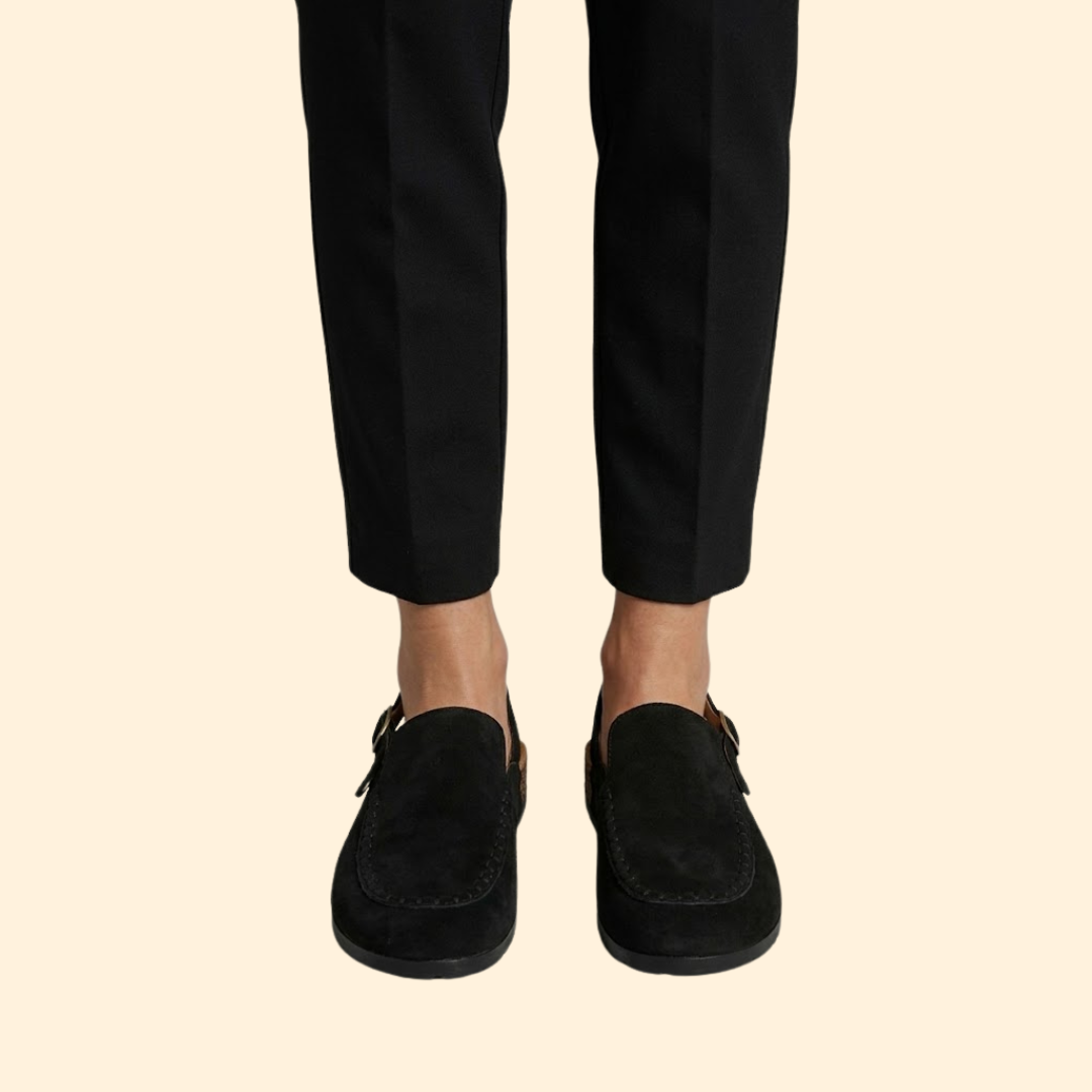 Women’s Hand-Stitched Loafers with Buckle