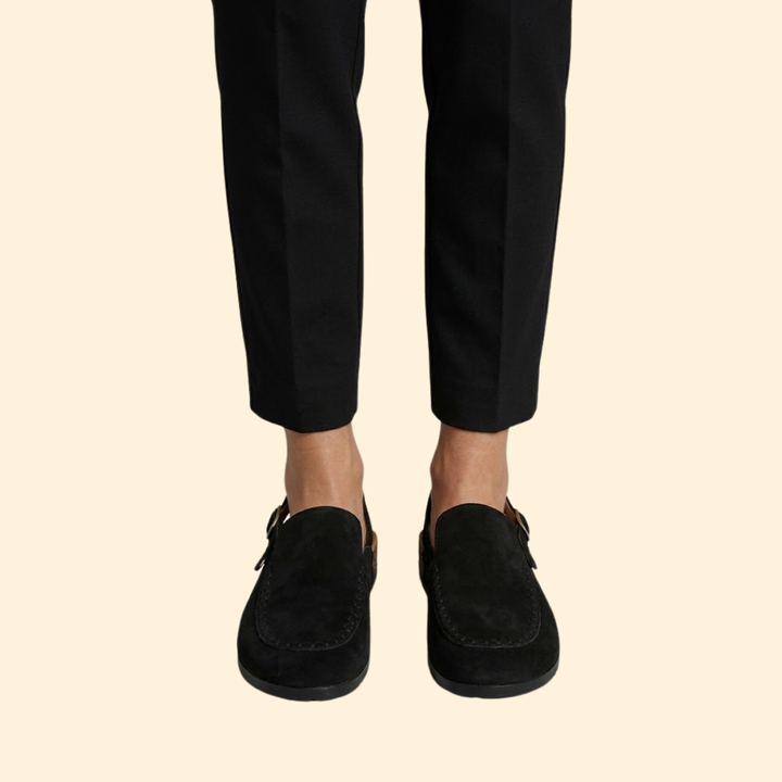 Women’s Hand-Stitched Loafers with Buckle