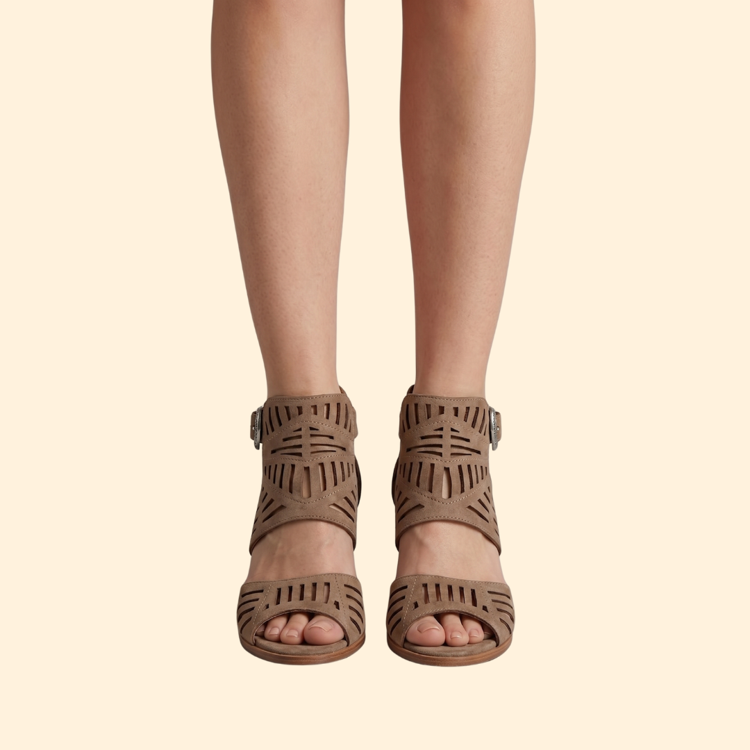 Women’s Heeled Sandals with Cutouts
