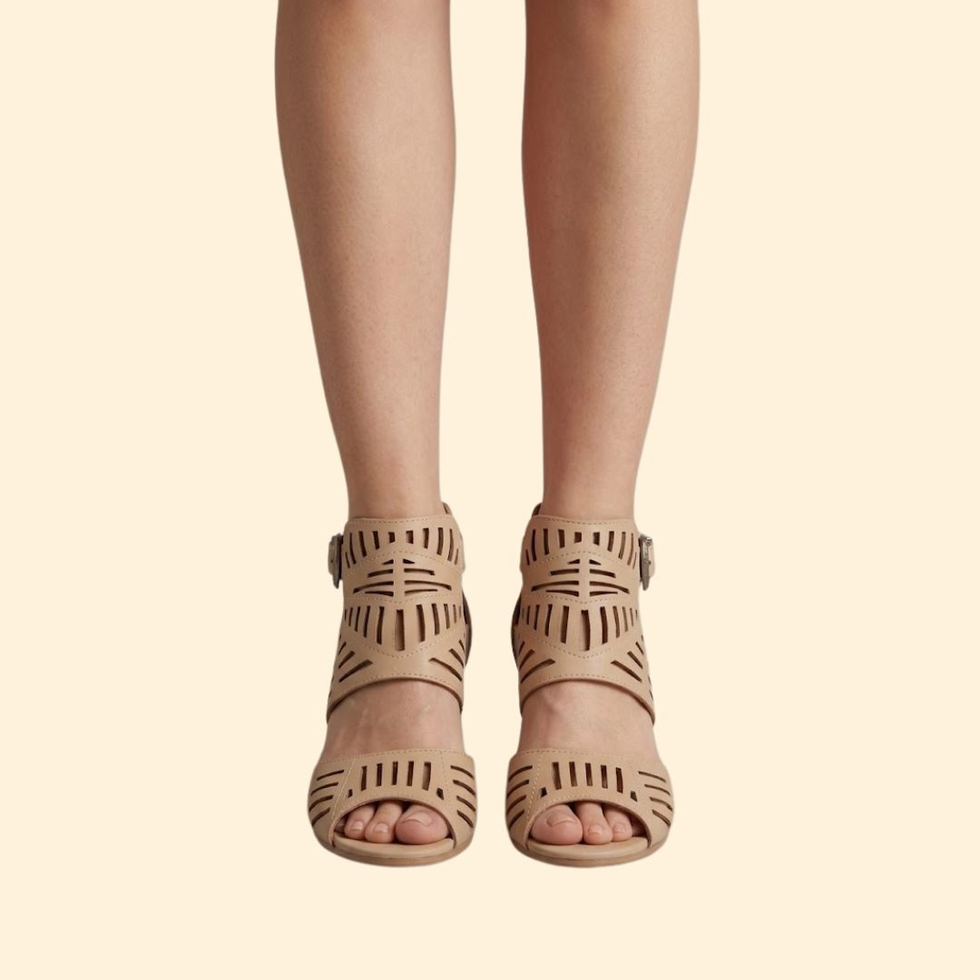 Women’s Heeled Sandals with Cutouts