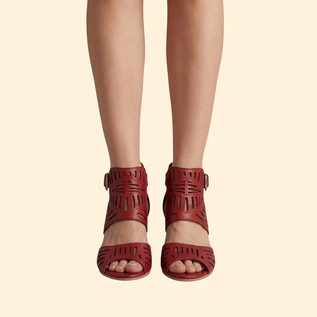 Women’s Heeled Sandals with Cutouts