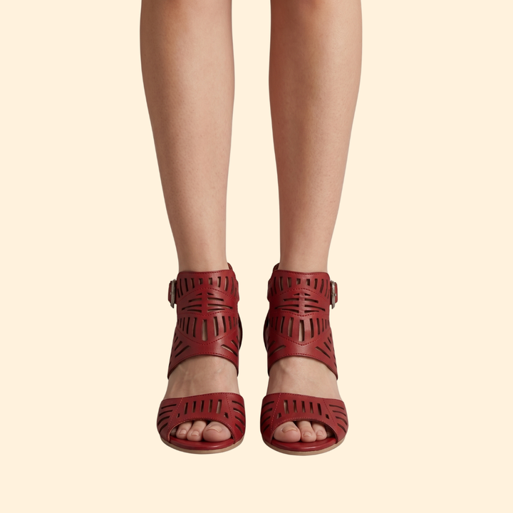 Women’s Heeled Sandals with Cutouts