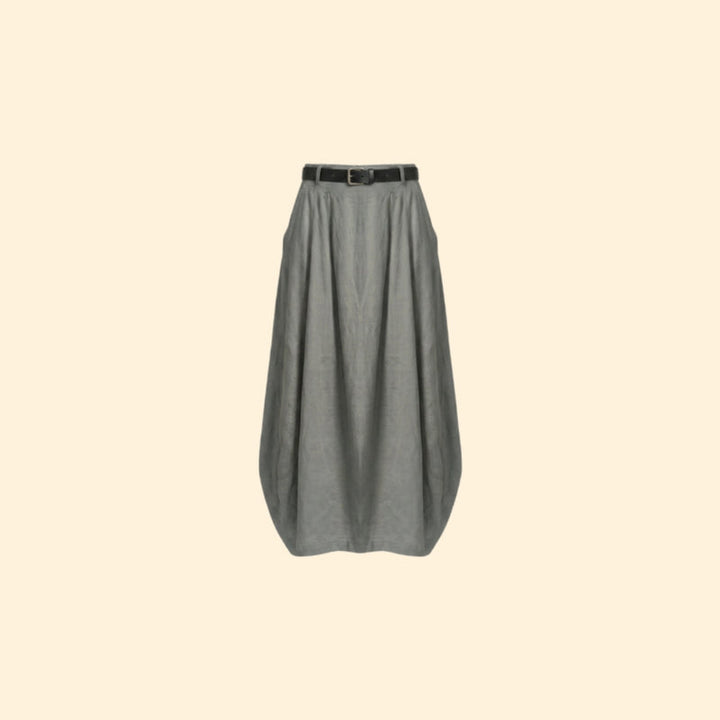 Women’s High-Waist Skirt with Belt
