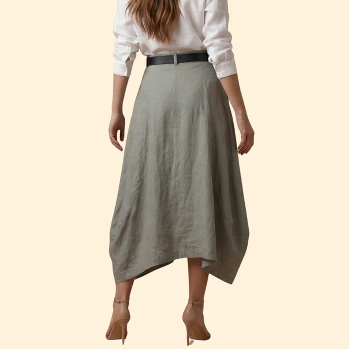 Women’s High-Waist Skirt with Belt