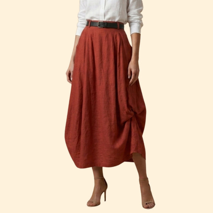 Women’s High-Waist Skirt with Belt