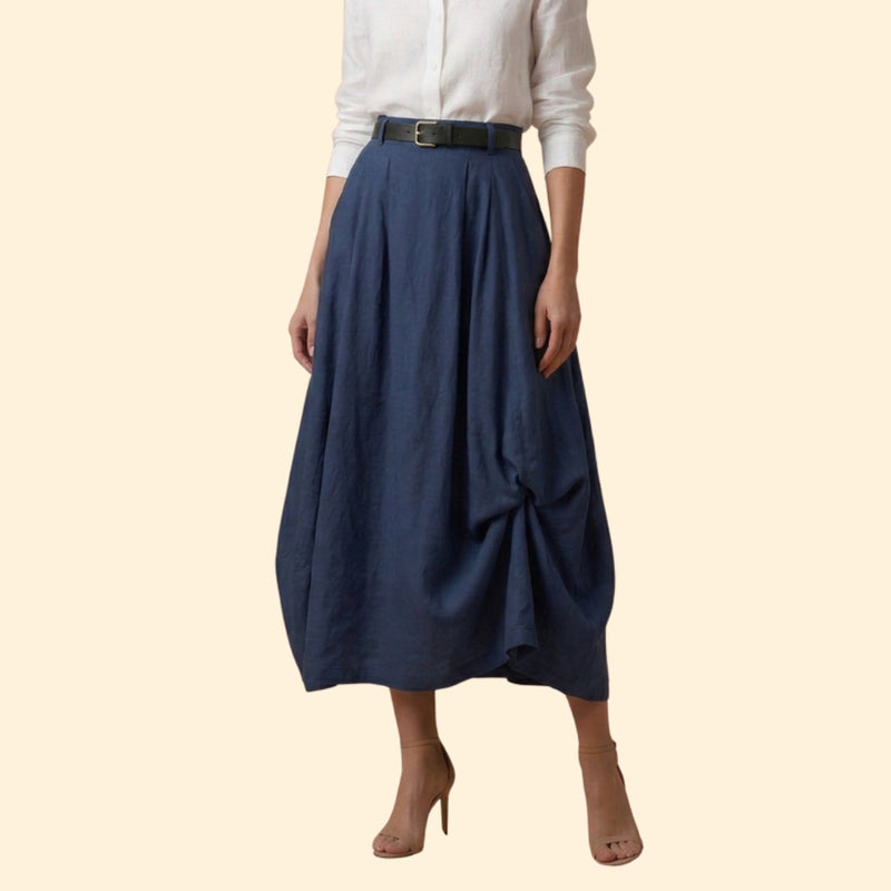 Women’s High-Waist Skirt with Belt