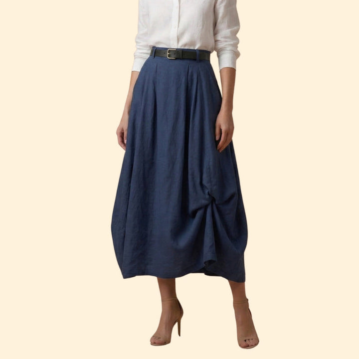 Women’s High-Waist Skirt with Belt