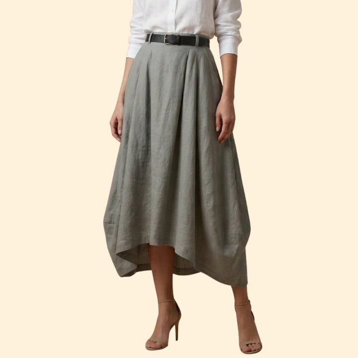 Women’s High-Waist Skirt with Belt