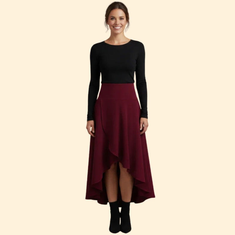 Women’s High-Waist Skirt with Flowy Design