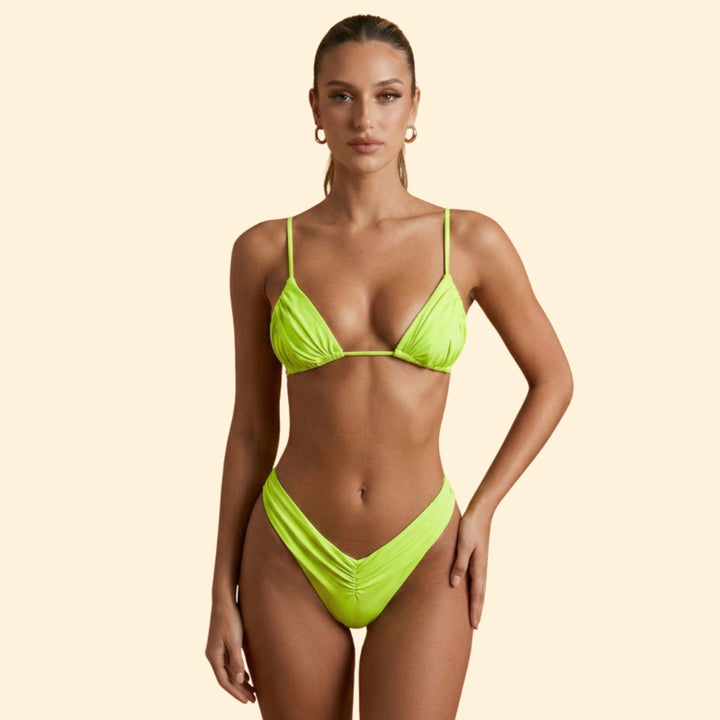 Women’s High-Waisted Bikini with Adjustable Straps
