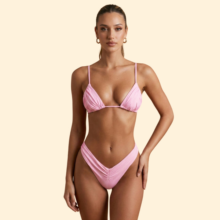 Women’s High-Waisted Bikini with Adjustable Straps