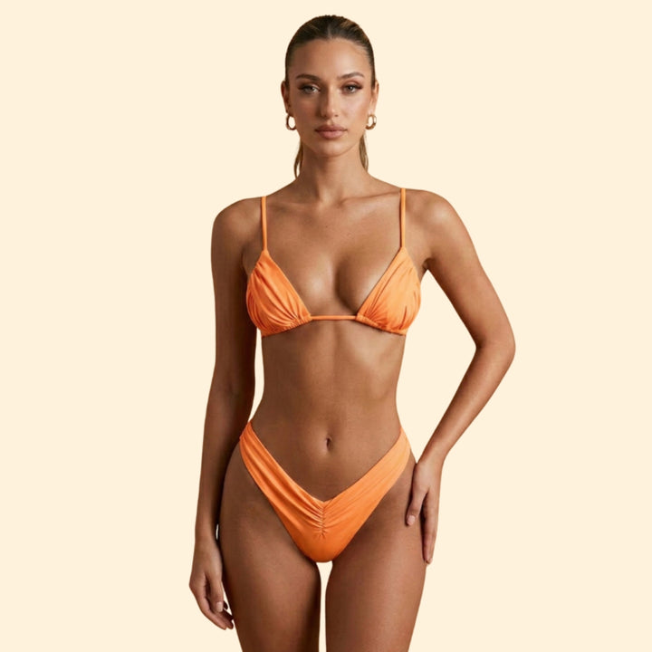 Women’s High-Waisted Bikini with Adjustable Straps