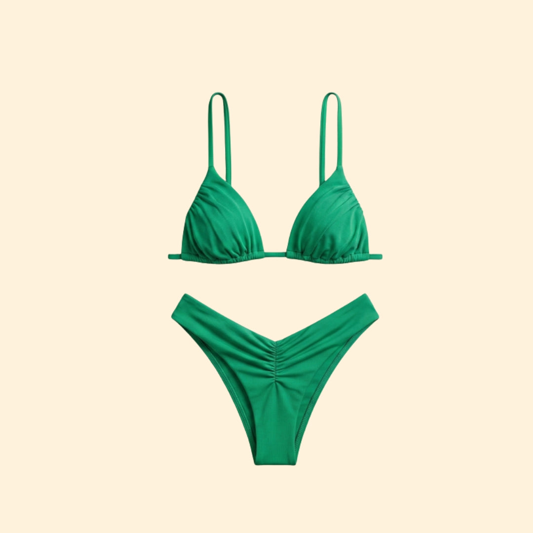Women’s High-Waisted Bikini with Adjustable Straps