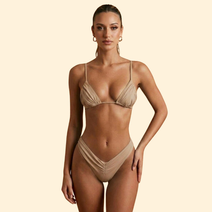 Women’s High-Waisted Bikini with Adjustable Straps
