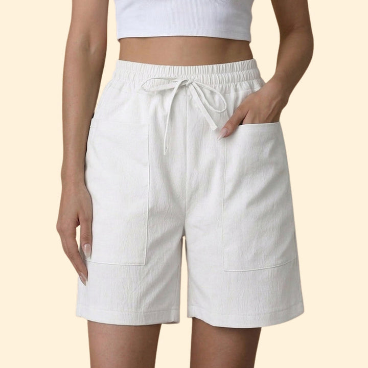 Women's High-Waisted Shorts with Side Pockets