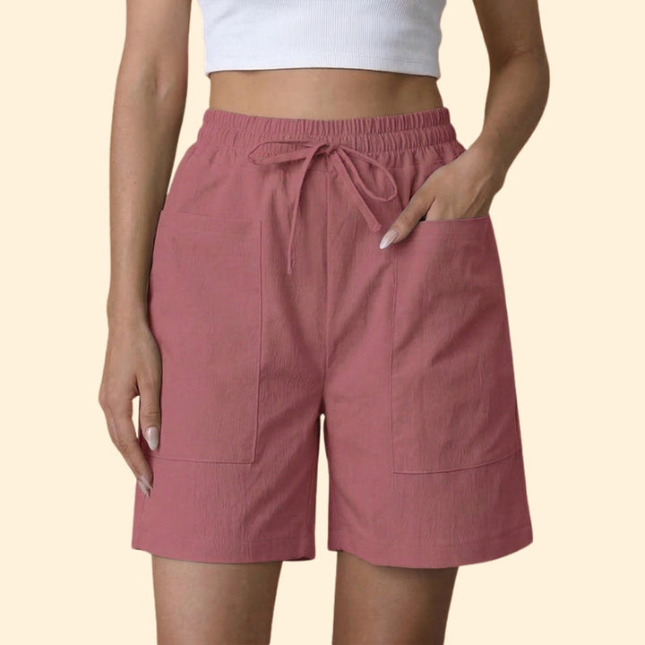 Women's High-Waisted Shorts with Side Pockets