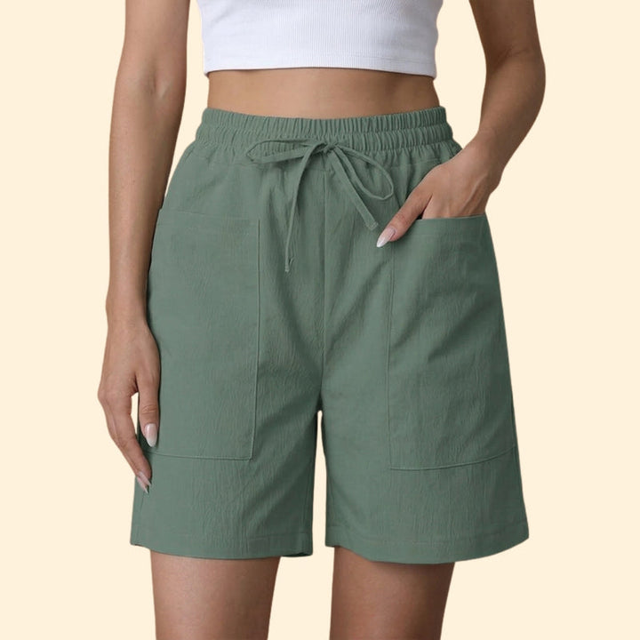 Women's High-Waisted Shorts with Side Pockets