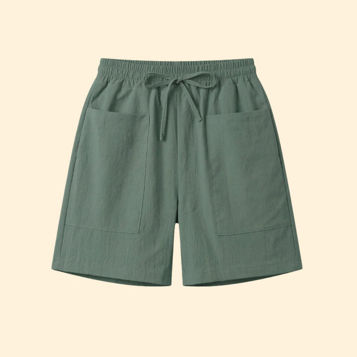 Women's High-Waisted Shorts with Side Pockets
