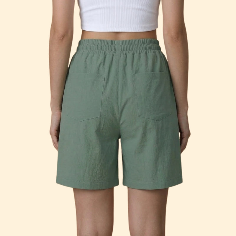 Women's High-Waisted Shorts with Side Pockets