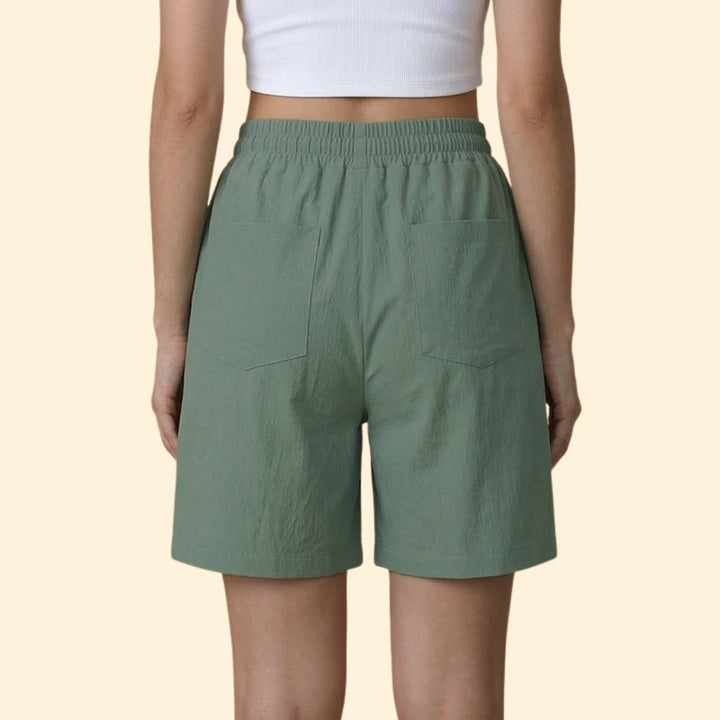 Women's High-Waisted Shorts with Side Pockets