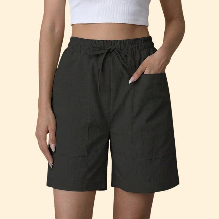 Women's High-Waisted Shorts with Side Pockets
