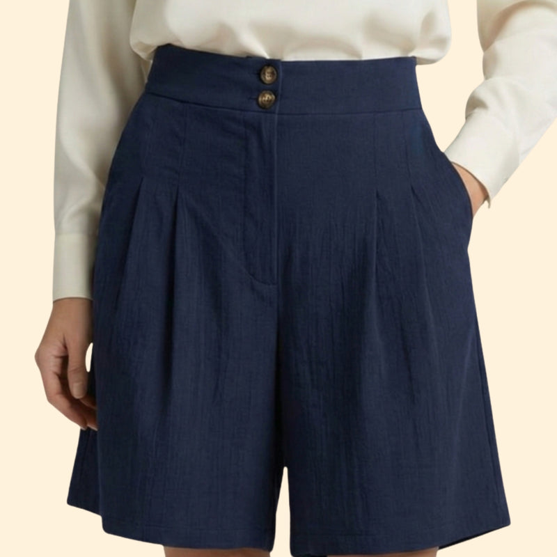 Women’s High-Waisted Shorts with Wide Legs