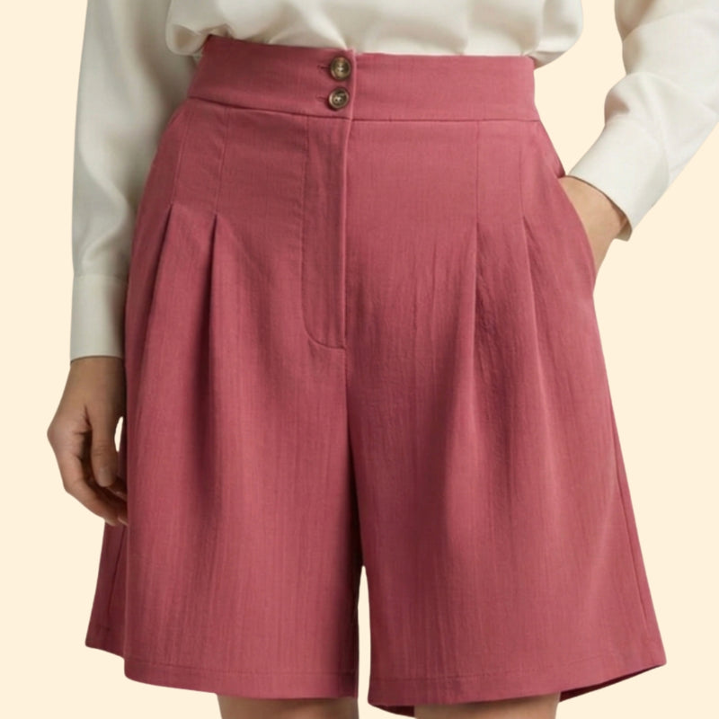 Women’s High-Waisted Shorts with Wide Legs