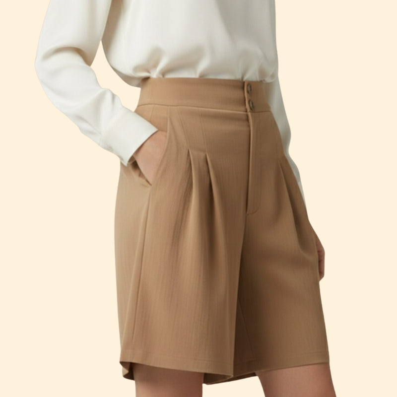 Women’s High-Waisted Shorts with Wide Legs