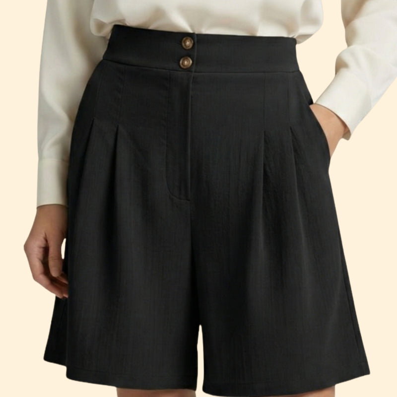 Women’s High-Waisted Shorts with Wide Legs