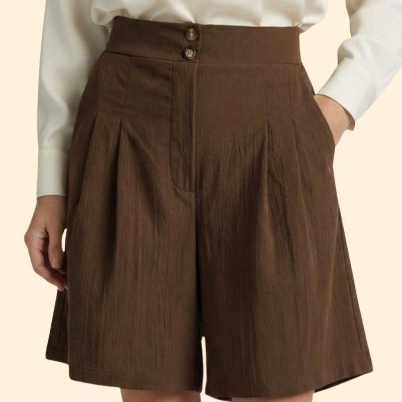 Women’s High-Waisted Shorts with Wide Legs