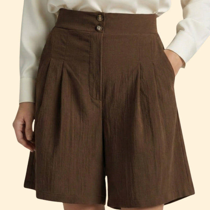 Women’s High-Waisted Shorts with Wide Legs