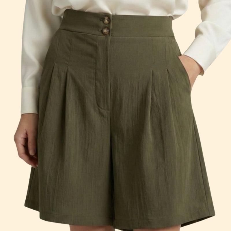 Women’s High-Waisted Shorts with Wide Legs