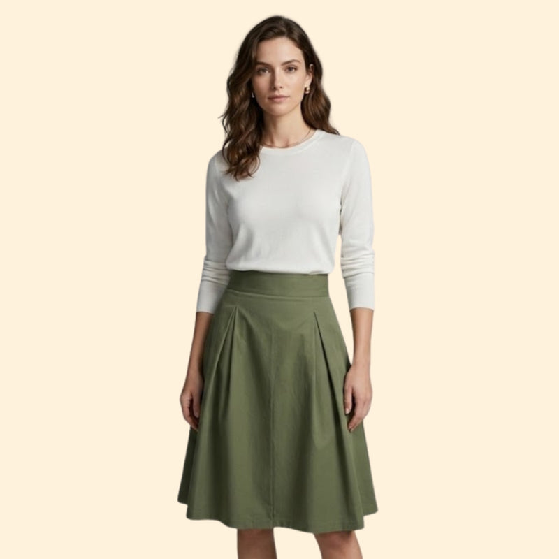 Women’s High Waist Midi Skirt
