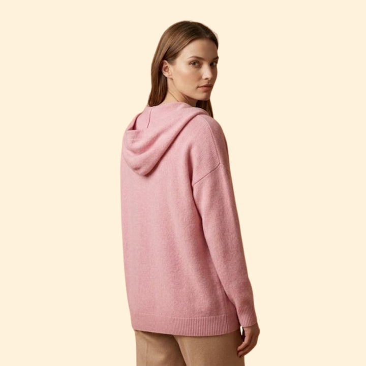 Women's Hooded Cardigan with Button Down Front