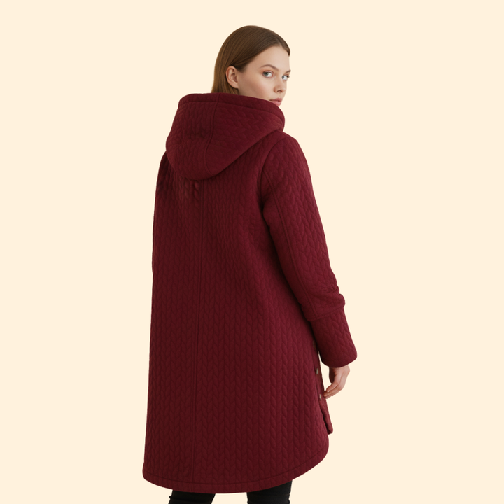 Women’s Button Front Coat with Hood