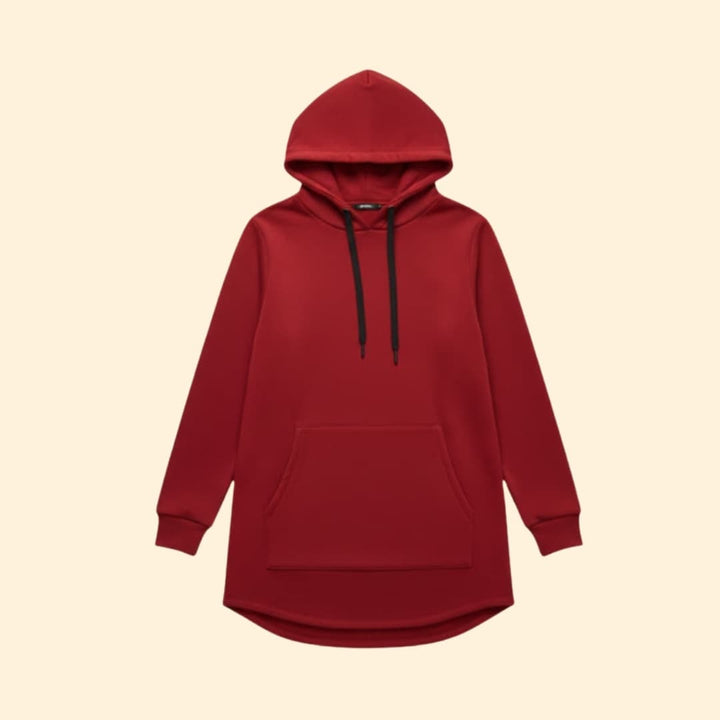 Women's Hooded Dress with Kangaroo Pocket