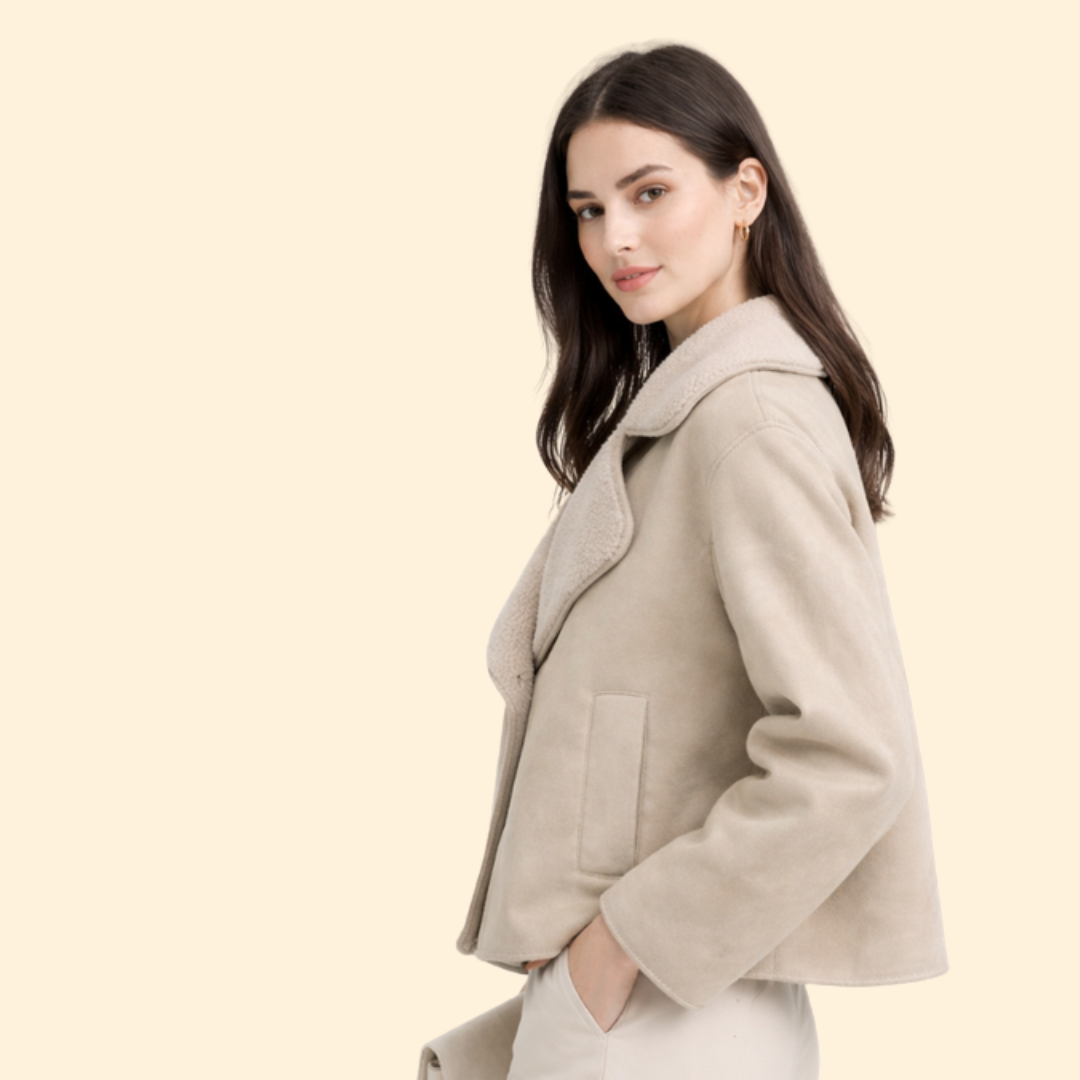 Women’s Jacket with Notched Collar and Buttons