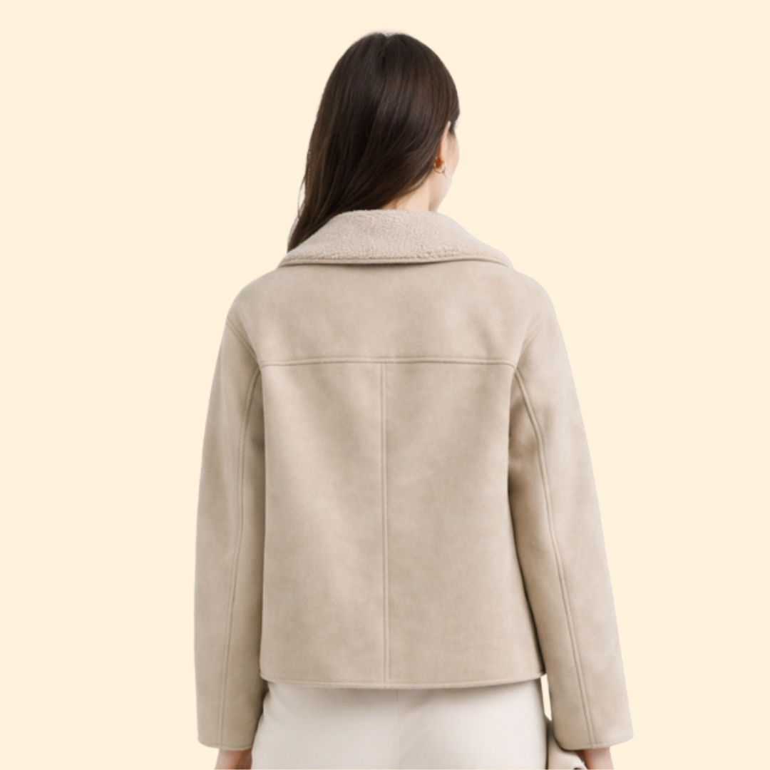 Women’s Jacket with Notched Collar and Buttons