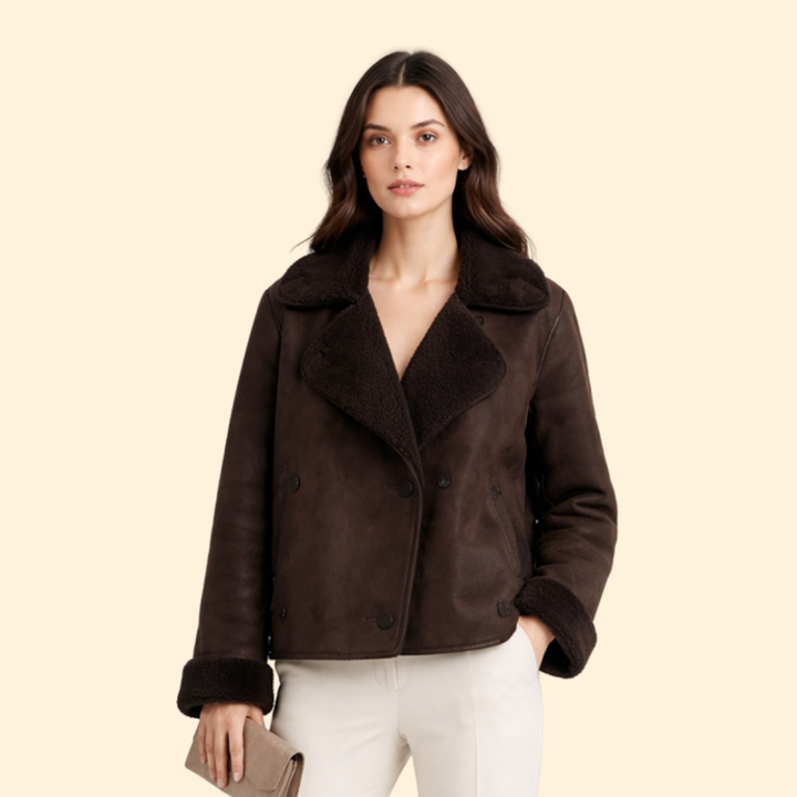 Women’s Jacket with Notched Collar and Buttons